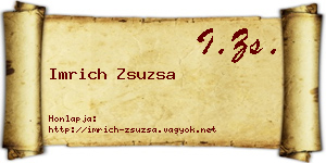 Imrich Zsuzsa névjegykártya